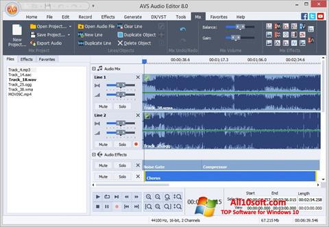 Screenshot AVS Audio Editor para Windows 10