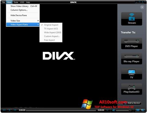 Screenshot DivX Player para Windows 10