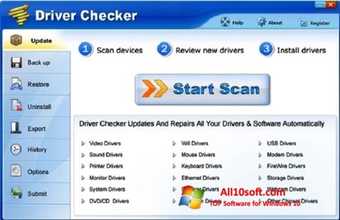 Screenshot Driver Checker para Windows 10