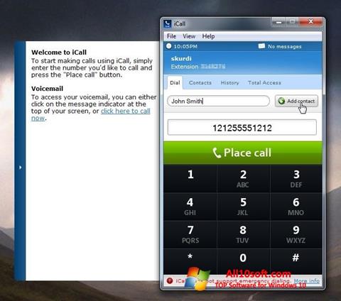 Screenshot iCall para Windows 10