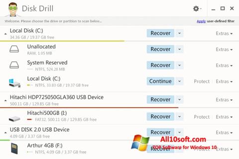 Screenshot Disk Drill para Windows 10