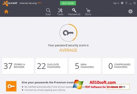 Screenshot Avast Internet Security para Windows 10