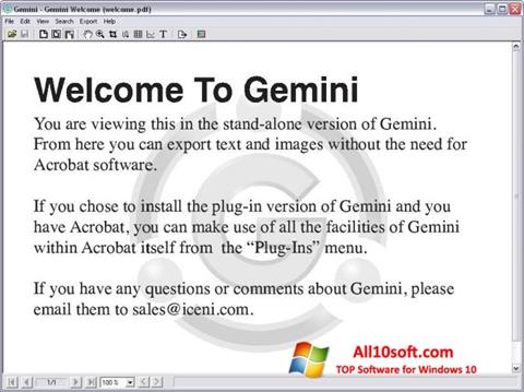 Screenshot Gemini para Windows 10