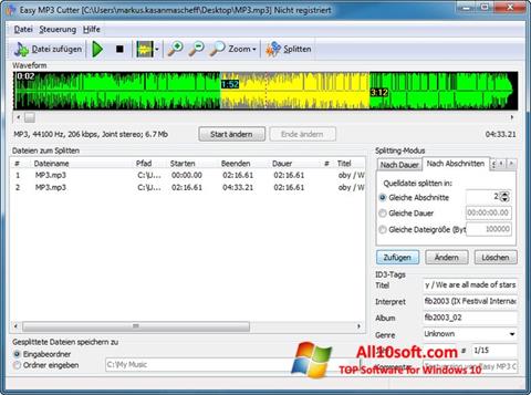 Screenshot MP3 Cutter para Windows 10