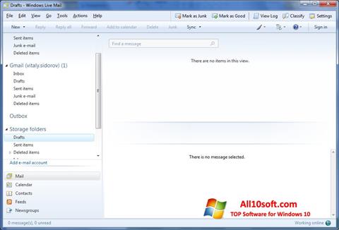 Screenshot Windows Live Mail para Windows 10
