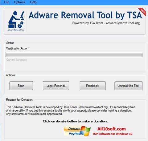Screenshot Adware Removal Tool para Windows 10