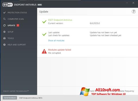 Screenshot ESET Endpoint Antivirus para Windows 10