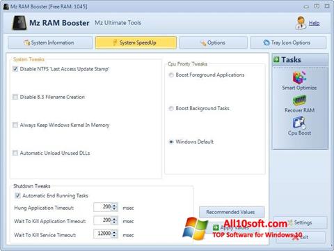 Screenshot Mz RAM Booster para Windows 10