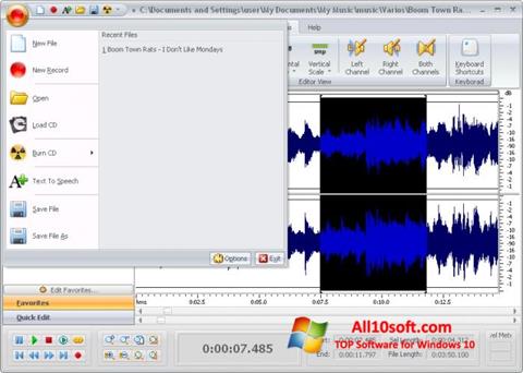 Screenshot Free Audio Editor para Windows 10