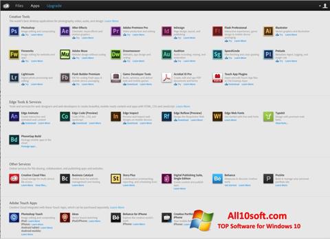 Screenshot Adobe Creative Cloud para Windows 10