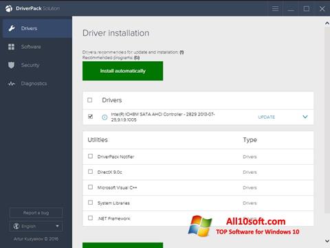 Screenshot DriverPack Solution para Windows 10
