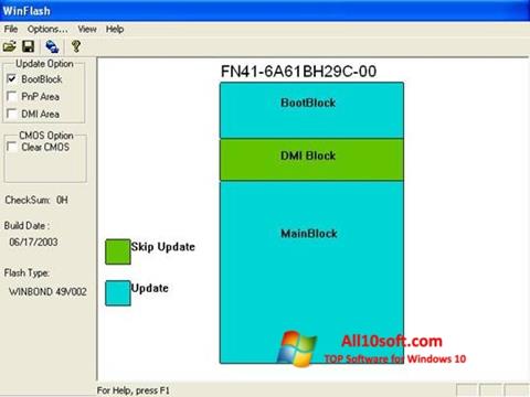 Screenshot WinFlash para Windows 10