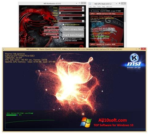 Screenshot MSI Kombustor para Windows 10