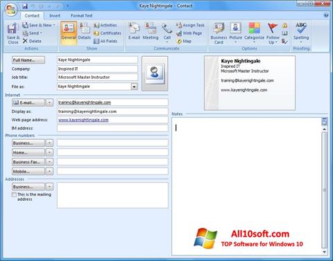 Screenshot Microsoft Outlook para Windows 10