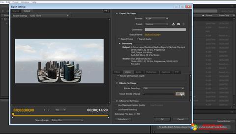 Screenshot Adobe Media Encoder para Windows 10