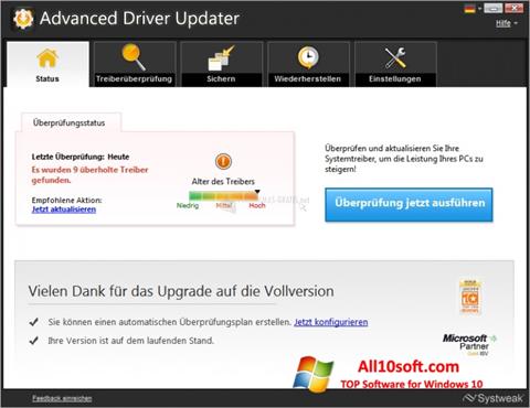 Screenshot Advanced Driver Updater para Windows 10