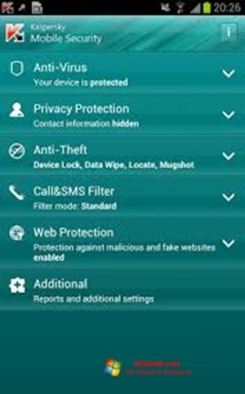 Screenshot Kaspersky Mobile Security para Windows 10