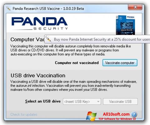 Screenshot Panda USB Vaccine para Windows 10