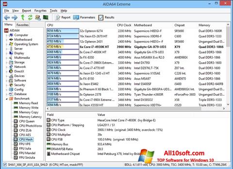 Screenshot AIDA32 para Windows 10