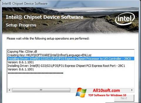 intel g33 g31 express chipset update driver windows ten