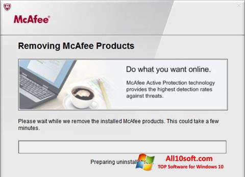 Screenshot McAfee Consumer Product Removal Tool para Windows 10