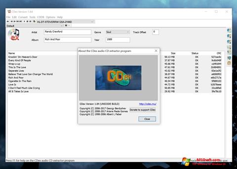 Screenshot CDex para Windows 10