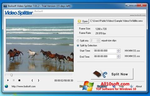 Screenshot Boilsoft Video Splitter para Windows 10