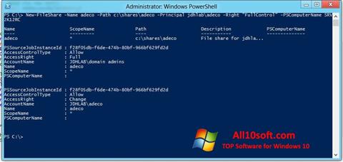 Screenshot Windows PowerShell para Windows 10
